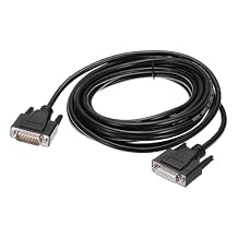 MECCANIXITY DB15 Serial Cable, 28AWG Aluminium Foil Shielded DB15 Male to Female Straight Through Serial Cable for Data Communication, 16.4 ft