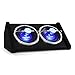 Produktbild AUNA SUB-2X10-43 Auto-Subwoofer Doppel-Subwoofer Twin-Subwoofer (1600 Watt max. Leistung, 2 x 25 cm (10")-Tieftöner, 5 cm (2")-Schwingspule, 35-1000 Hz Frequenzgang, Blauer LED-Lichteffekt) schwarz