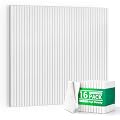MAGICUBETIC 16 Pack Self-Adhesive Acoustic Wall Panels,12x12 Inch-White