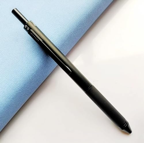 Image of worison 4in1 matte black pen, Metal Cased Multifunction Pen, 0.5mm Mechanical Pencil and Red,Blue, Black Ball pen