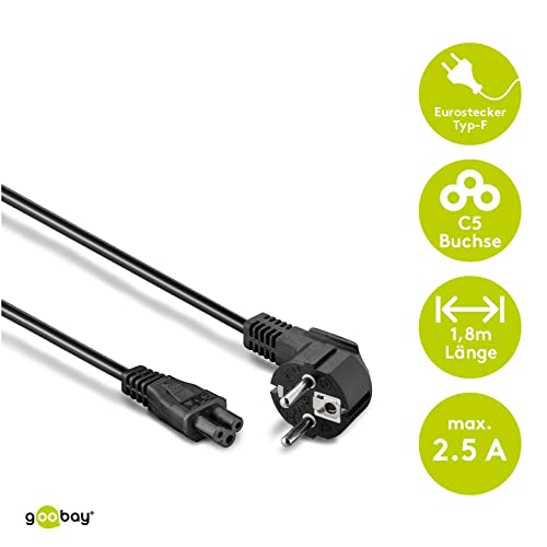 Goobay 68004 Cavo Alimentazione, Standard Tedesco