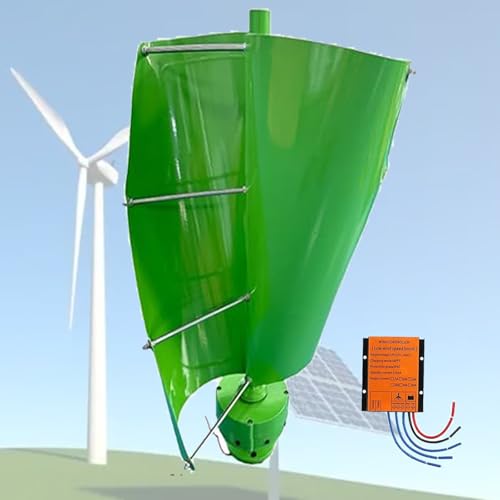 Zentorik 16000W Vertical Axis Wind Turbine Generator - Eco-Friendly Home Windmill Kit with Controller & 2 Blades for Boats, Gazebos, Chalets - Renewable Energy Solution for Sustainable Living