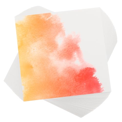 Papel de acuarela 100% algodón puro PATIKIL 300 GSM de grano fino para técnicas húmedas 8x8 pulgadas