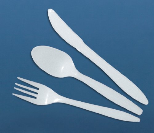 Medline NON042002 Fork, Plastic, White, Bulk (Pack of 1000)