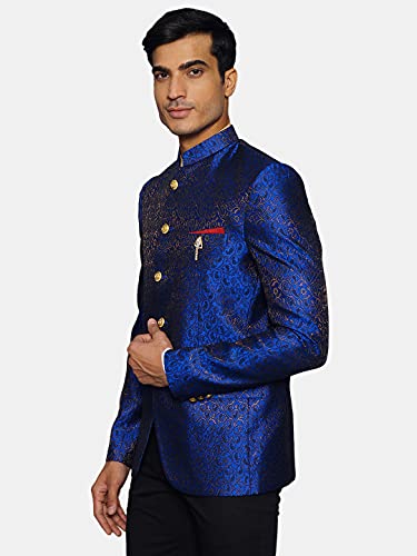 Image of WINTAGE Men's Banarasi Rayon Cotton Green Bandhgala