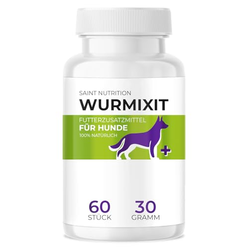 Saint Nutrition® WURMIXIT – Wermutkraut Extrakt Hund – Natürliche Kräuterformel für Hunde - Wurmkur Alternative - Ergänzungsfuttermittel für eine optimale Unterstützung - ohne künstliche Zusätze
