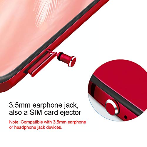 VIWIEU USB C Dust Plugs Charging Port Cover Caps with Cable Protectors 2 PCS Compatible with iPhone 16 15 Pro Max Samsung Galaxy S25/S24/S23/S22/S21/S20+ Ultra/Z Flip 6/Z Fold 6 Pixel OnePlus (Red)