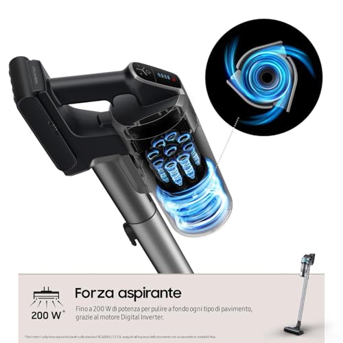 SAMSUNG JET 75E PET VS20B75AGR1 scopa elettrica senza filo, Senza sacco, 200 W - 4