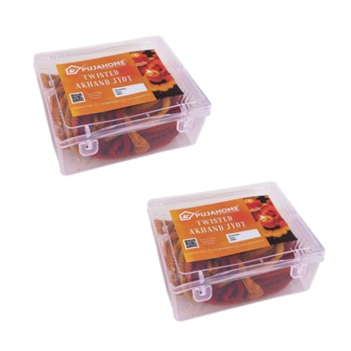 Image of Twisted Moli /Kalava Cotton Wicks Akhand Long Jyoti Batti Akhand Jyot Batti for Pooja Aarti Mandir Lambi Batti for Deepak Oil Lamp (Pack of 2-12 Wicks in Each, Moli)