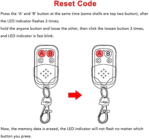 image for OZSYANC 433.92 Mhz Garage Remote Door Opener, 2Pcs 4 Buttons Remote fo