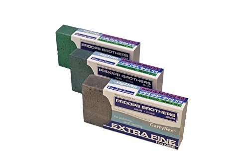 Image of Proops Set of 3 Extra Fine Garryflex Blocks, 320, 400 and 600 Grit Abrasive Cleaners. (M9279) Free UK Postage.