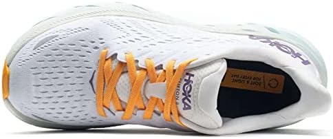 HOKA ONE ONE Womens Clifton 8 Mesh Blanc De Blanc White Trainers 8 US | Image 2