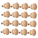 HAMPPLIES 16 Stück Küchenmöbel Holzgriffe Teiliges Runde Schubladengriffe für Schränke Robuste Türknöpfe Holz Elegante Möbelaccessoires für Ihr Zuhause