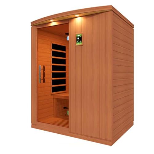 Dynamic Saunas DYN-6310-04 ELITE Madrid Elite 3 Person Capacity Puretech Ultra Low Emf Infrared Therapy Home Sauna Box thumb #5