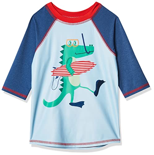 Mud Pie Boys' Alligator Rash Guard, Multi, 6-9 Months