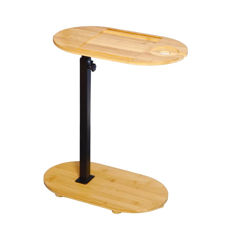 WANLIAN Bamboo Bathtub Stand Tray, Brown, Rectangular, 15.75 x 8.66 in