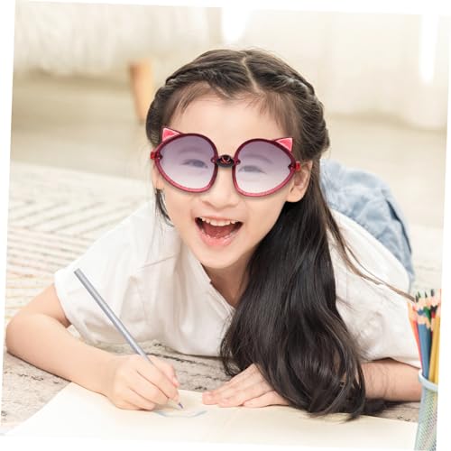 FRCOLOR 1 Pair Boys and Girls Polarized Sunglasses Fox Eye Party Glasses for Toddlers Uv Protection Candy Colors Sturdy Plastic Party Favor Sunglasses3
