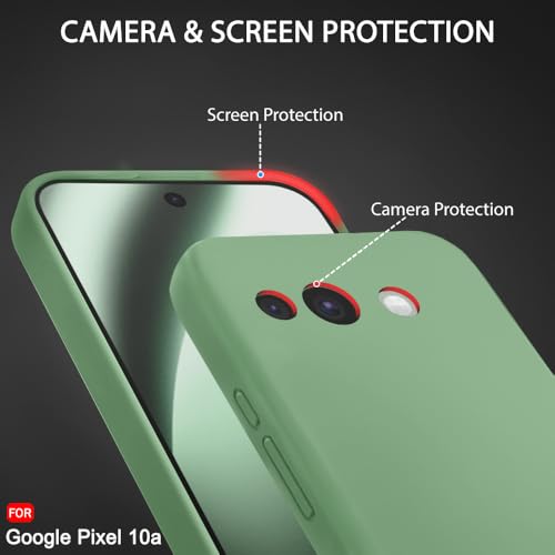 Image of TheGiftKart Genuine Liquid Silicone Back Cover Case for Google Pixel 10A | Soft Micro-Fibre Lining Inside | Camera Protection Bump | Shockproof Cover Case for Google Pixel 10A (Silicone, Fog)