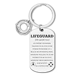 Lifeguard Keychain Life Preserver Appreciation Gift Jewelry Thank You Gifts for Lifesaver Lifeguard Swimming Teacher Coworker Friends Retirement Christmas Birthday Gift Lifeguard Appreciation Keyring