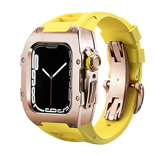iWatch Series 8 7 SE 44mm coque carbone acier diamant cadeau luxe homme