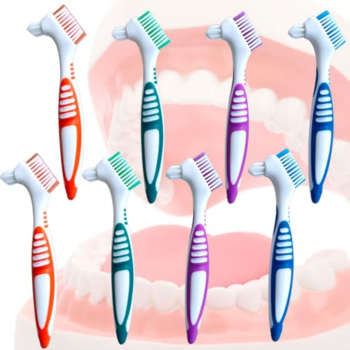 Brosses de nettoyage pour prothèses dentaires lot de 8 à double tête