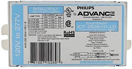 PHILIPS Advance ICF-2S26-H1-LD SmartMate 2x26W CFL 4-Pin Ballast - HPF