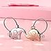 MILESI Kissing Elephant Couples Keychains Birthday Anniversary Gifts Cute Charm Set Couple Gift(silver-light gold)