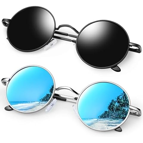KANASTAL Polarised Round Sunglasses for Men and Women Cover