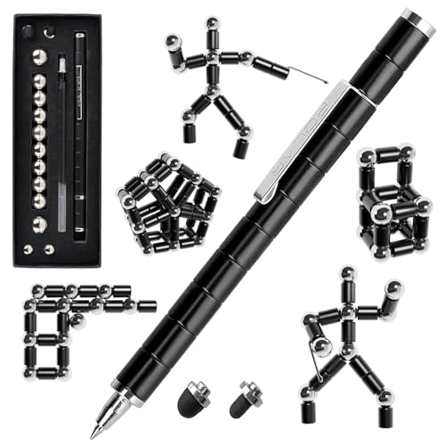 Aionly Fidget Magnetic Pen, Decompression Ballpoint Magnet Pen Fidget Toys For Ages 8-13, Christmas Stocking Filler Gift For Teenage Boys Girls 8 9 10