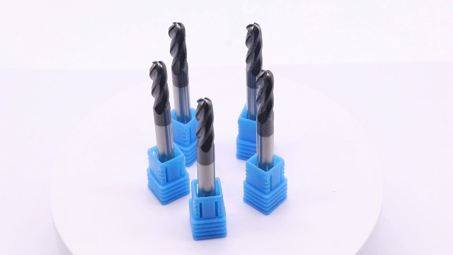 Image of BestParts 5Pcs 1 /4 inch 4 Flute Solid Carbide Ball Nose End Mills, AlTiN Coated | 30 Degree Helix, 1 /4 inch Cutting Diameter, 1 /4 inch Shank Diameter, 3 /4 inch Length of Cut, 2-1 /2 inch Overall Length