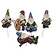 5 piezas Happy Gnomes Camp, miniaturas de gnomo de jardín de hadas, mini figuras enanas bonitas para esculturas de decoración de jardín al aire libre, decoraciones de jardín o regalos para jardineros