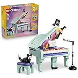 LEGO Creator 3-in-1-Set Deko-Klavier mit Katze - Retro Modellbau mit 3 Bauoptionen: Klavier, Radio oder Plattenspieler - DIY Kinderzimmer Deko - Geschenk für Mädchen und Jungen ab 9 Jahren - 31392
