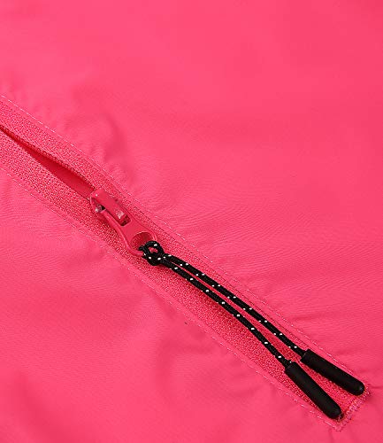 Outto Women's Cycling Jacket Convertible Upf50+ Windproof With Zip Off Sleeves(X-Large,Pink) #TOP6