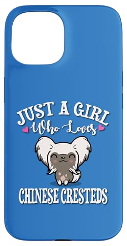 Cute Kawaii Just A Girl Who Loves Chinese Crested Dogs Lover �X�}�z�P�[�X iPhone 15 �p