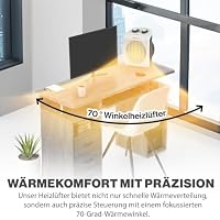 Clatronic Heizlüfter HL 3761, mobiler & kompakter Heizlüfter, 2 Heizstufen (1000/2000 W), Kaltstufe (Ventilator), stabiler Tragegriff, Grau-weiß, 263951 – Ansicht 3