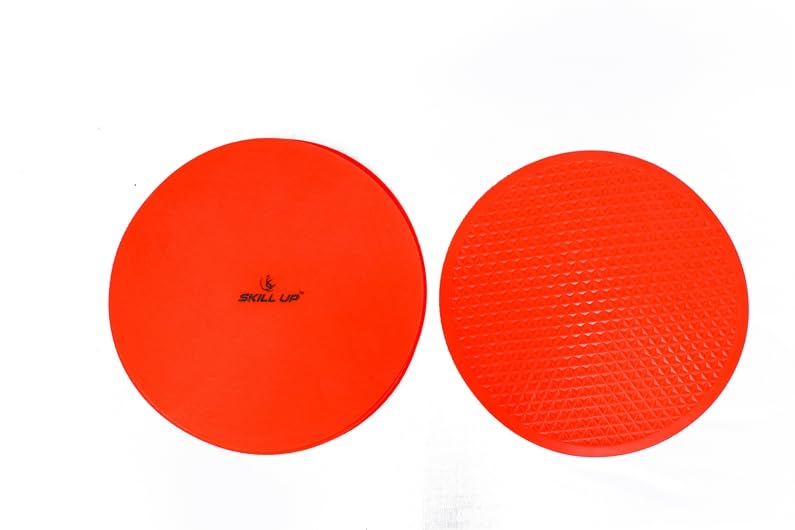 Skill Up Spot Marker Circle Non Slip TPR Rubber, Spot Marker Circle for Kids and Adults Sequence Marker Circle for Agility, Football, Tennis, Badminton, Cricket, Speed and Agility (1 Piece, Red)-image-27