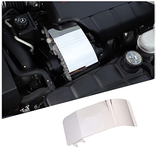 Image of Engine Start Motor Baffle Cover Trim for Chevy Corvette C6 2005 2006 2007 2008 2009 2010 2011 2012 2013 Accessories, Engine Start Baffle Trim Panel, Hood Engine Alternator Cover, Stainless Steel