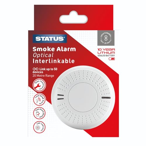STATUS Interlinkable Smoke Alarm/Smoke Detector including Batteries / SIPESA1PKB4