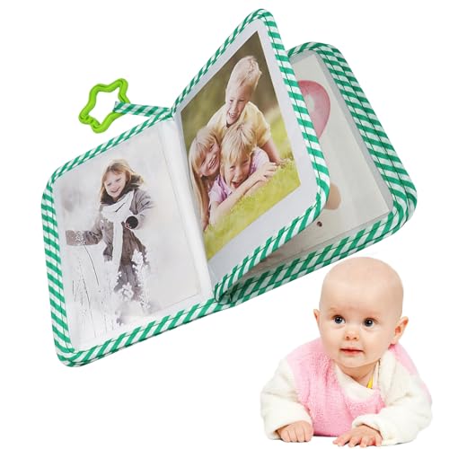 Derwrtup Álbum de fotos de bebé | Álbum de recuerdos de tela suave - Libro de recuerdos textil para guardar imágenes infantiles para los nuevos padres, niñas, familia, papá y mamá