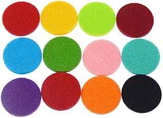 Pack of (x60) Round 30mm Replacement Refill Pads Mixed Colors Aromatherapy Essential Oil Diffuser Locket Necklace Felt Pads Thickened Highly Absorbent Craft Making Accessories