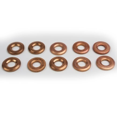 12PCS Diesel Fuel Injector Nozzle Copper Washer 11176-17020 17 * 7.5 * 3.5MM Compatible with to-yota Land Cruiser Coaster 1HDT-FT 1HD-FTE