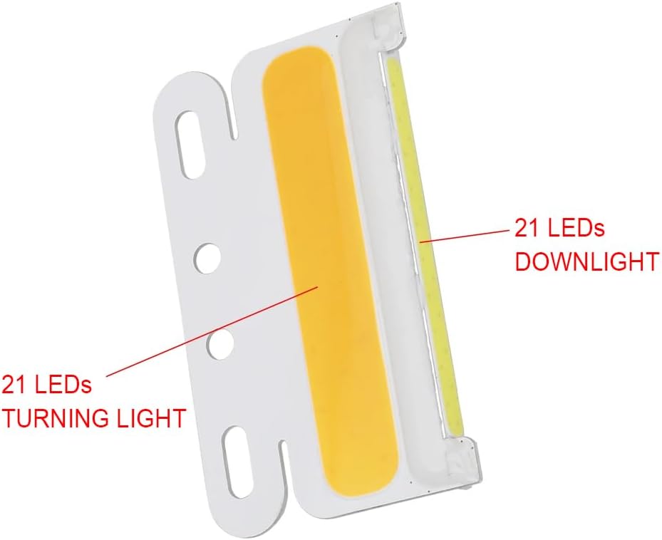 Surface Mount Camper Turn Signal Side Marker Indicator Lamp, 21+21-LEDs Trailer Truck Clearance Side Marker Light, Fit for 24V Vehicles - White Light
