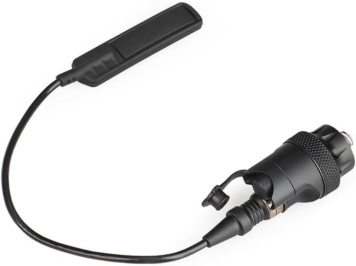 Dual Function Switch Flashlight Aluminum Tail Cap Cover Accessories with Remote Activation Pressure Pad Click Switch & Switch-Socket，Compatible with M300 M600 Series Etc Scout Torch Light Mounting