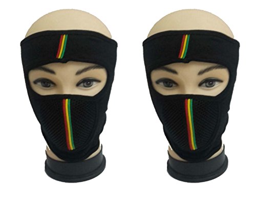 Black Soft Cotton Biker Face Mask Pollution Mask with for Men WomenPack of 2-image-13