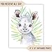 Safari Animal Nursery Decor Art (Set of 6) UNFRAMED Wall Print, 8 x 10