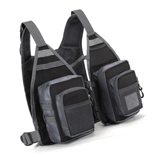 Gilet de pêche réglable respirant multi pocket pour truite et plein air