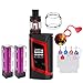 Produktbild E Zigarette, Original Smok RHA220W(Alien) Kit mit TFV8 Baby Tank, Verdampfer Starter Set und 2 * 3000mAh Wiederaufladbare Efest-Batterien, Ohne E-Liquid, Ohne Nikot (Schwarz Rot)