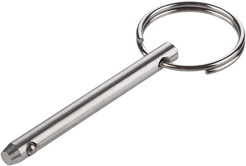 4 Pack Quick Release Pin, Diameter 3/16"(4.8mm), Overall Length 2"(51mm), Usable Length 1-1/2"(38mm), Full 316 Stainless Steel, Bimini Top Pin, Marine Hardware