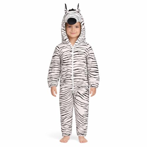 Image of Raj Costume Animal Fancy Dress Costume for Boys & Girls | Hooded Full Body Wildlife Zoo Animal Jumpsuit | Soft Costume for School Function, Fancy Dress, Halloween, Birthday, Cosplay & Role Play