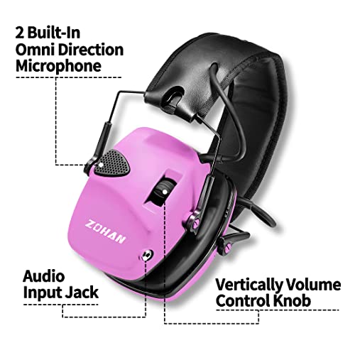 Zohan Em054 Electronic Shooting Ear Protection With Sound Amplification, Slim Active Noise Reduction Earmuffs For Gun Range #TOP3